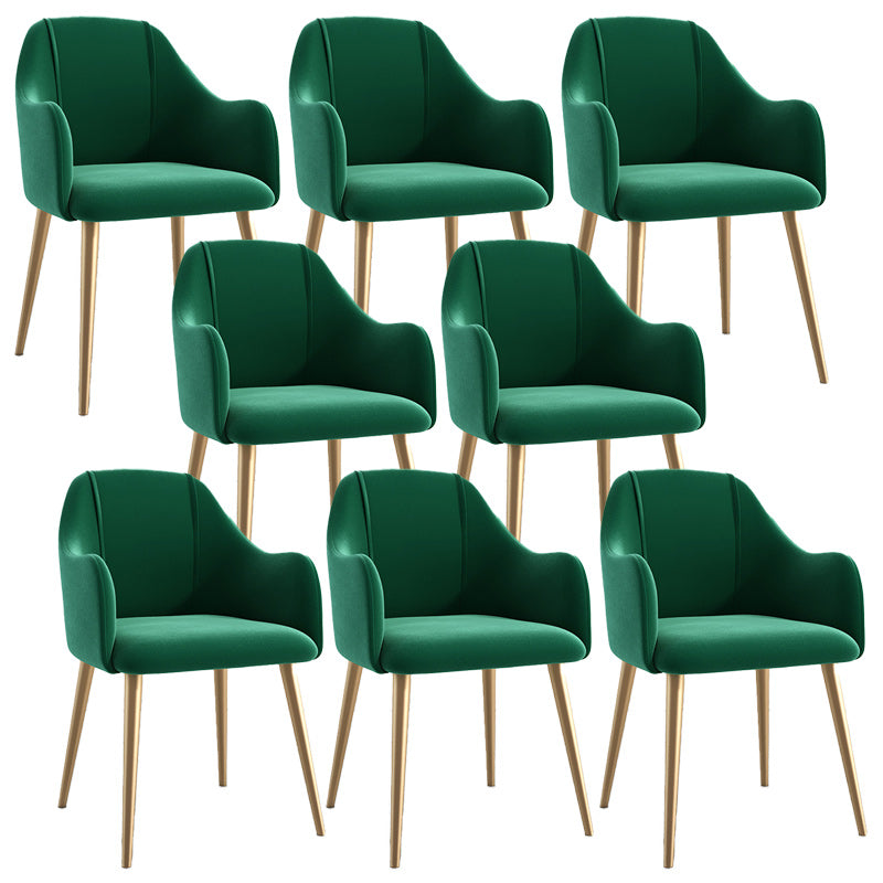 グラムダイニングアーム椅子布張りの腕の椅子と家のための金色の脚