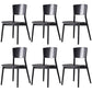 Contemporary Wood Dining Chair Open Back Dining Side Furniture in Matte Finish for Indoor Black 6 Piece Set Clearhalo 'Dining Chairs' 'Dining Tables & Seating' 'dining_chair' 'furn' 'furn_dining_chair' 'Furniture' 'Kitchen & Dining Furniture' 5408718