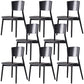Contemporary Wood Dining Chair Open Back Dining Side Furniture in Matte Finish for Indoor Black 8 Piece Set Clearhalo 'Dining Chairs' 'Dining Tables & Seating' 'dining_chair' 'furn' 'furn_dining_chair' 'Furniture' 'Kitchen & Dining Furniture' 5408720