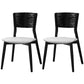 Contemporary Wood Dining Chair Open Back Dining Side Furniture in Matte Finish for Indoor Matte Black 2 Piece Set Clearhalo 'Dining Chairs' 'Dining Tables & Seating' 'dining_chair' 'furn' 'furn_dining_chair' 'Furniture' 'Kitchen & Dining Furniture' 5408723