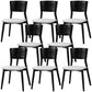 Contemporary Wood Dining Chair Open Back Dining Side Furniture in Matte Finish for Indoor Matte Black 8 Piece Set Clearhalo 'Dining Chairs' 'Dining Tables & Seating' 'dining_chair' 'furn' 'furn_dining_chair' 'Furniture' 'Kitchen & Dining Furniture' 5408729