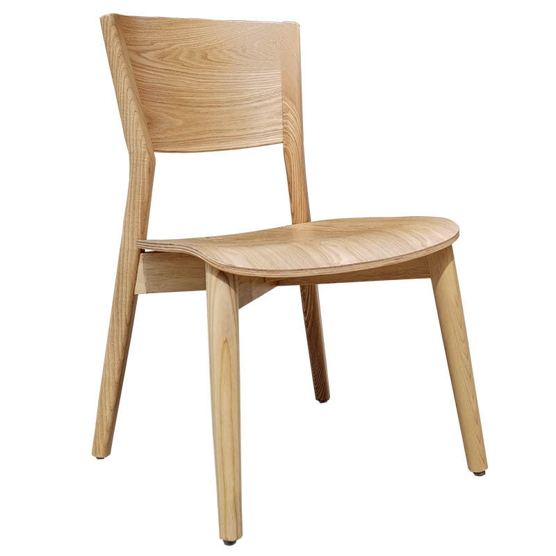 Contemporary Wood Dining Chair Open Back Dining Side Furniture in Matte Finish for Indoor Clearhalo 'Dining Chairs' 'Dining Tables & Seating' 'dining_chair' 'furn' 'furn_dining_chair' 'Furniture' 'Kitchen & Dining Furniture' 5408730