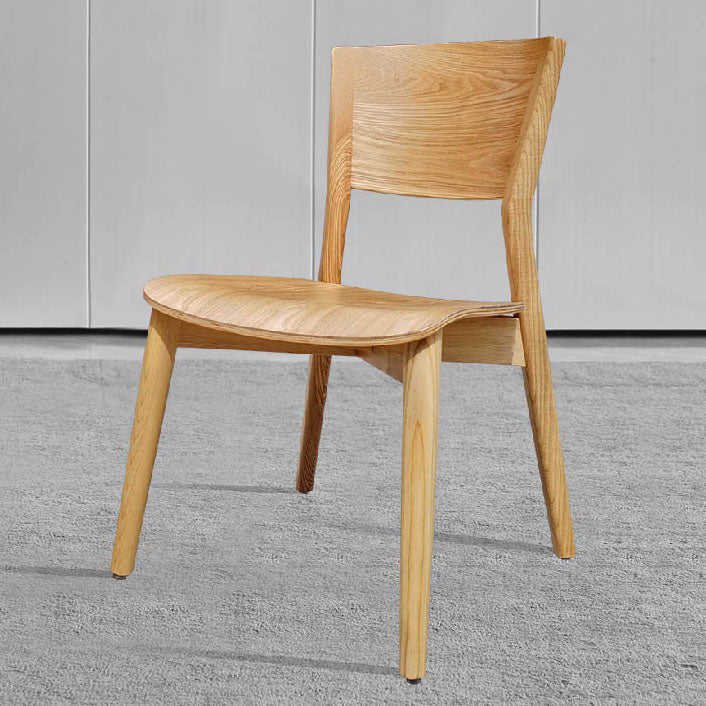 Contemporary Wood Dining Chair Open Back Dining Side Furniture in Matte Finish for Indoor Wood 1 Piece Clearhalo 'Dining Chairs' 'Dining Tables & Seating' 'dining_chair' 'furn' 'furn_dining_chair' 'Furniture' 'Kitchen & Dining Furniture' 5408732
