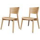 Contemporary Wood Dining Chair Open Back Dining Side Furniture in Matte Finish for Indoor Wood 2 Piece Set Clearhalo 'Dining Chairs' 'Dining Tables & Seating' 'dining_chair' 'furn' 'furn_dining_chair' 'Furniture' 'Kitchen & Dining Furniture' 5408733
