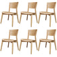 Contemporary Wood Dining Chair Open Back Dining Side Furniture in Matte Finish for Indoor Wood 6 Piece Set Clearhalo 'Dining Chairs' 'Dining Tables & Seating' 'dining_chair' 'furn' 'furn_dining_chair' 'Furniture' 'Kitchen & Dining Furniture' 5408737