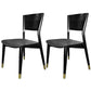 Contemporary Wood Dining Chair Open Back Dining Side Furniture in Matte Finish for Indoor Gold-Black 2 Piece Set Clearhalo 'Dining Chairs' 'Dining Tables & Seating' 'dining_chair' 'furn' 'furn_dining_chair' 'Furniture' 'Kitchen & Dining Furniture' 5408740