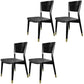 Contemporary Wood Dining Chair Open Back Dining Side Furniture in Matte Finish for Indoor Gold-Black 4 Piece Set Clearhalo 'Dining Chairs' 'Dining Tables & Seating' 'dining_chair' 'furn' 'furn_dining_chair' 'Furniture' 'Kitchen & Dining Furniture' 5408741