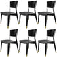 Contemporary Wood Dining Chair Open Back Dining Side Furniture in Matte Finish for Indoor Gold-Black 6 Piece Set Clearhalo 'Dining Chairs' 'Dining Tables & Seating' 'dining_chair' 'furn' 'furn_dining_chair' 'Furniture' 'Kitchen & Dining Furniture' 5408742