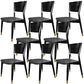 Contemporary Wood Dining Chair Open Back Dining Side Furniture in Matte Finish for Indoor Gold-Black 8 Piece Set Clearhalo 'Dining Chairs' 'Dining Tables & Seating' 'dining_chair' 'furn' 'furn_dining_chair' 'Furniture' 'Kitchen & Dining Furniture' 5408743