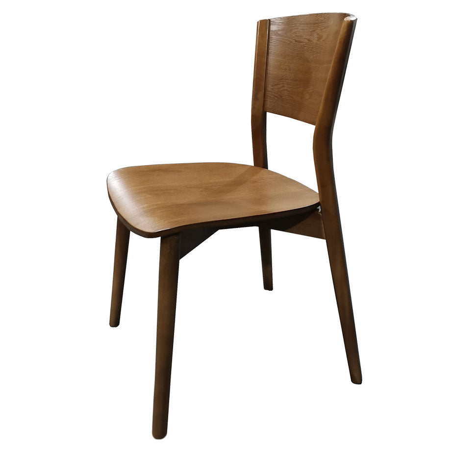Contemporary Wood Dining Chair Open Back Dining Side Furniture in Matte Finish for Indoor Walnut 1 Piece Clearhalo 'Dining Chairs' 'Dining Tables & Seating' 'dining_chair' 'furn' 'furn_dining_chair' 'Furniture' 'Kitchen & Dining Furniture' 5408744