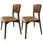 Contemporary Wood Dining Chair Open Back Dining Side Furniture in Matte Finish for Indoor Walnut 2 Piece Set Clearhalo 'Dining Chairs' 'Dining Tables & Seating' 'dining_chair' 'furn' 'furn_dining_chair' 'Furniture' 'Kitchen & Dining Furniture' 5408745