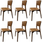 Contemporary Wood Dining Chair Open Back Dining Side Furniture in Matte Finish for Indoor Walnut 6 Piece Set Clearhalo 'Dining Chairs' 'Dining Tables & Seating' 'dining_chair' 'furn' 'furn_dining_chair' 'Furniture' 'Kitchen & Dining Furniture' 5408747