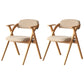 Open Back Folding Dining Arm Chair Modern Solid Wood Dining Chair Khaki 2 Piece Set Clearhalo 'Dining Chairs' 'Dining Tables & Seating' 'dining_chair' 'furn' 'furn_dining_chair' 'Furniture' 'Kitchen & Dining Furniture' 5408751