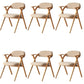 Open Back Folding Dining Arm Chair Modern Solid Wood Dining Chair Khaki 6 Piece Set Clearhalo 'Dining Chairs' 'Dining Tables & Seating' 'dining_chair' 'furn' 'furn_dining_chair' 'Furniture' 'Kitchen & Dining Furniture' 5408755