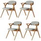 Open Back Folding Dining Arm Chair Modern Solid Wood Dining Chair Smoke Gray 4 Piece Set Clearhalo 'Dining Chairs' 'Dining Tables & Seating' 'dining_chair' 'furn' 'furn_dining_chair' 'Furniture' 'Kitchen & Dining Furniture' 5408761