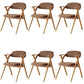 Open Back Folding Dining Arm Chair Modern Solid Wood Dining Chair Coffee 6 Piece Set Clearhalo 'Dining Chairs' 'Dining Tables & Seating' 'dining_chair' 'furn' 'furn_dining_chair' 'Furniture' 'Kitchen & Dining Furniture' 5408770