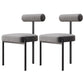 Glam – chaise de salle à manger en velours, mobilier d'appoint à dossier ouvert, finition mate pour l'intérieur