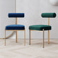 Glam – chaise de salle à manger en velours, mobilier d'appoint à dossier ouvert, finition mate pour l'intérieur