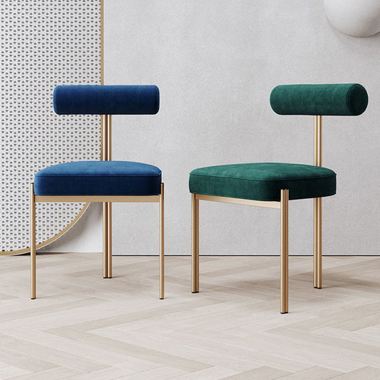 Chaise de salle à manger en velours glam