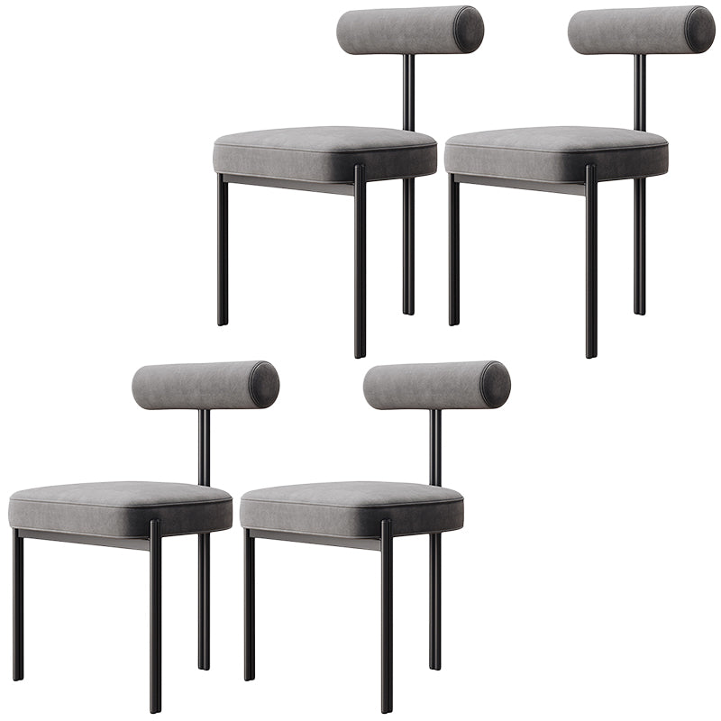 Glam – chaise de salle à manger en velours, mobilier d'appoint à dossier ouvert, finition mate pour l'intérieur