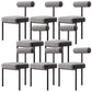 Glam – chaise de salle à manger en velours, mobilier d'appoint à dossier ouvert, finition mate pour l'intérieur