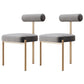 Glam – chaise de salle à manger en velours, mobilier d'appoint à dossier ouvert, finition mate pour l'intérieur