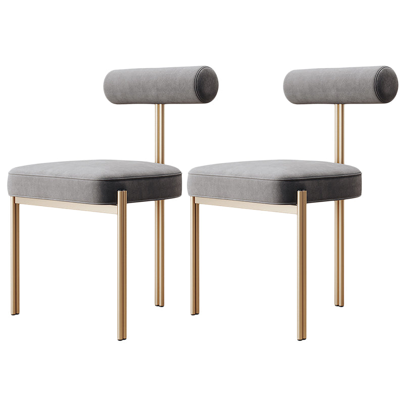 Glam – chaise de salle à manger en velours, mobilier d'appoint à dossier ouvert, finition mate pour l'intérieur