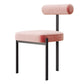Glam – chaise de salle à manger en velours, mobilier d'appoint à dossier ouvert, finition mate pour l'intérieur