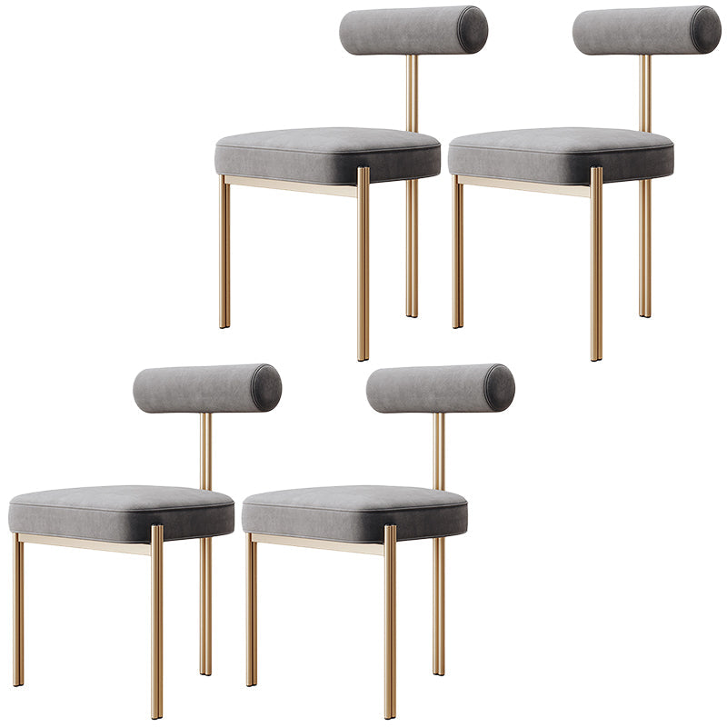 Glam – chaise de salle à manger en velours, mobilier d'appoint à dossier ouvert, finition mate pour l'intérieur