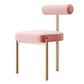 Glam – chaise de salle à manger en velours, mobilier d'appoint à dossier ouvert, finition mate pour l'intérieur