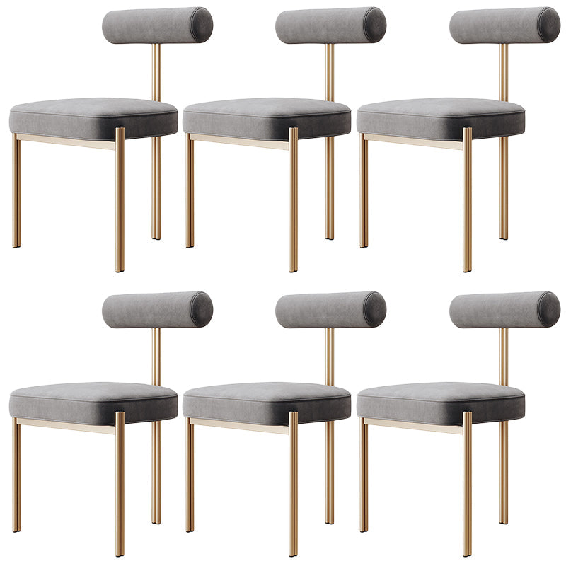 Glam – chaise de salle à manger en velours, mobilier d'appoint à dossier ouvert, finition mate pour l'intérieur