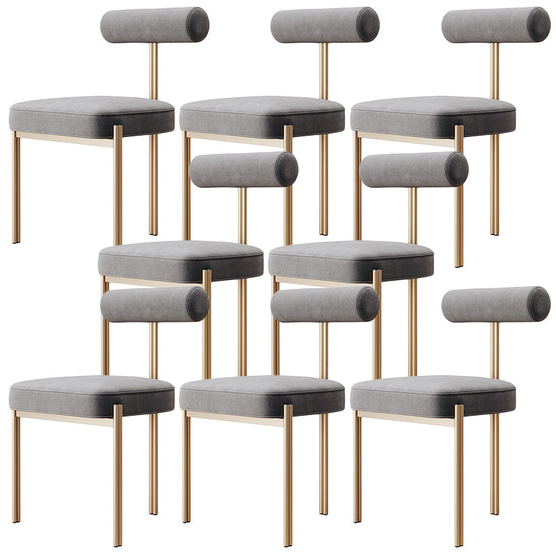 Glam – chaise de salle à manger en velours, mobilier d'appoint à dossier ouvert, finition mate pour l'intérieur