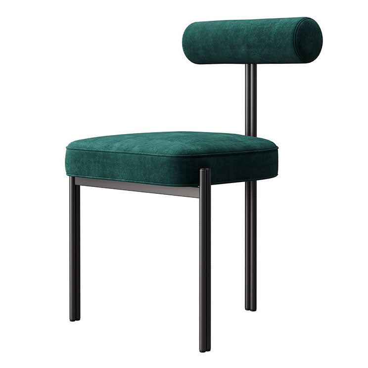 Glam – chaise de salle à manger en velours, mobilier d'appoint à dossier ouvert, finition mate pour l'intérieur