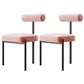Glam – chaise de salle à manger en velours, mobilier d'appoint à dossier ouvert, finition mate pour l'intérieur