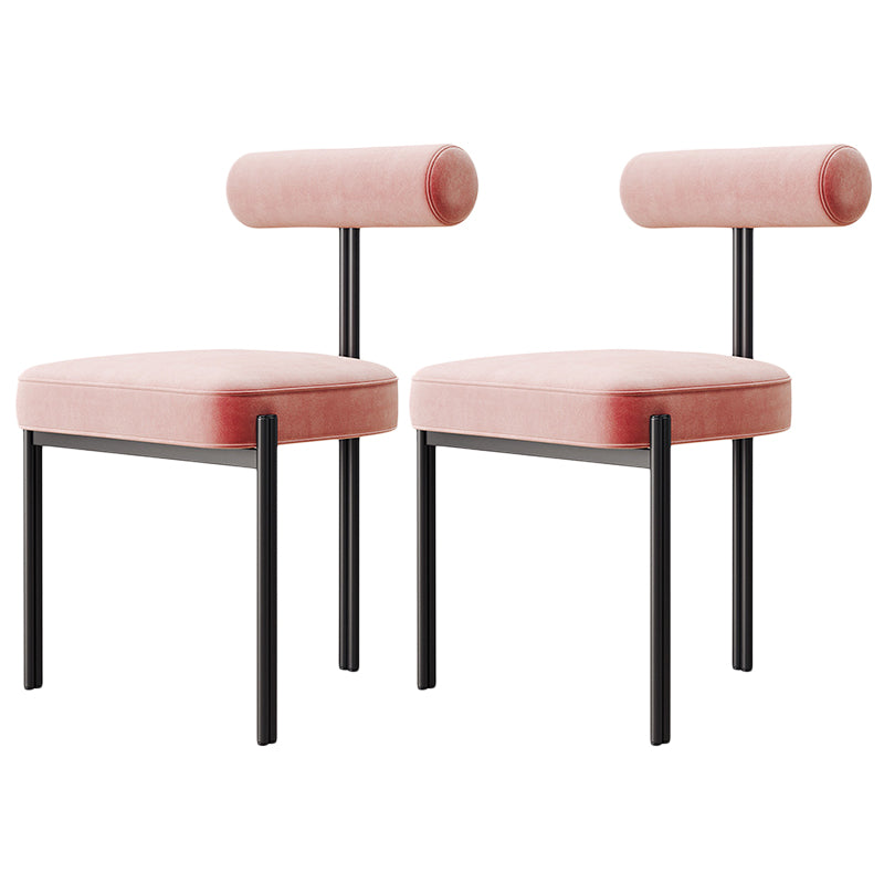 Glam – chaise de salle à manger en velours, mobilier d'appoint à dossier ouvert, finition mate pour l'intérieur