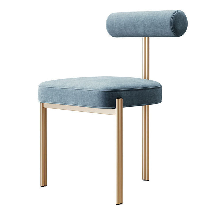 Glam – chaise de salle à manger en velours, mobilier d'appoint à dossier ouvert, finition mate pour l'intérieur