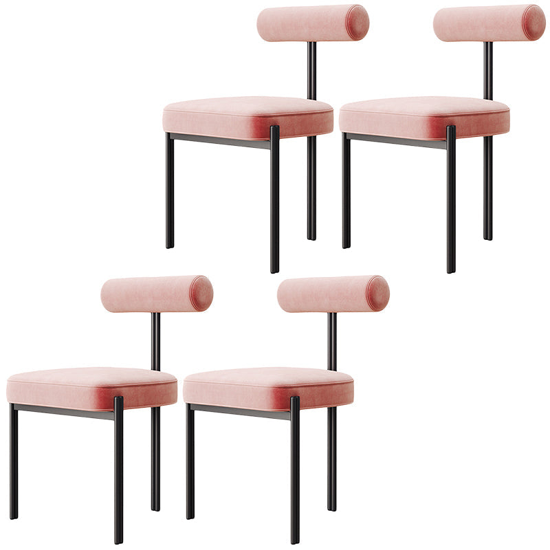Glam – chaise de salle à manger en velours, mobilier d'appoint à dossier ouvert, finition mate pour l'intérieur