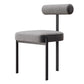 Glam – chaise de salle à manger en velours, mobilier d'appoint à dossier ouvert, finition mate pour l'intérieur