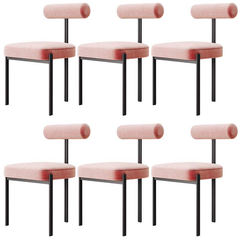 Glam – chaise de salle à manger en velours, mobilier d'appoint à dossier ouvert, finition mate pour l'intérieur