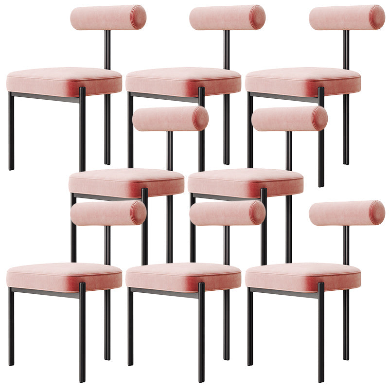 Glam – chaise de salle à manger en velours, mobilier d'appoint à dossier ouvert, finition mate pour l'intérieur