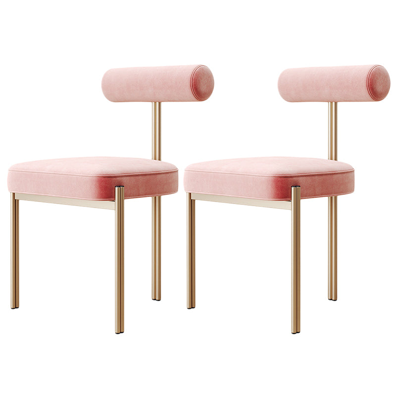Glam – chaise de salle à manger en velours, mobilier d'appoint à dossier ouvert, finition mate pour l'intérieur
