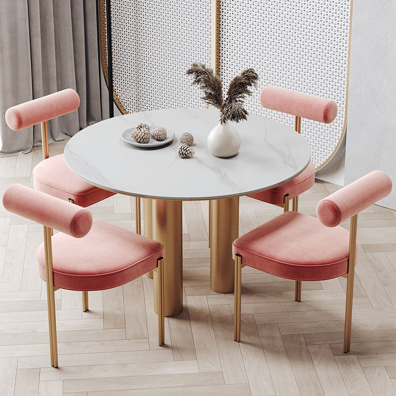 Glam – chaise de salle à manger en velours, mobilier d'appoint à dossier ouvert, finition mate pour l'intérieur