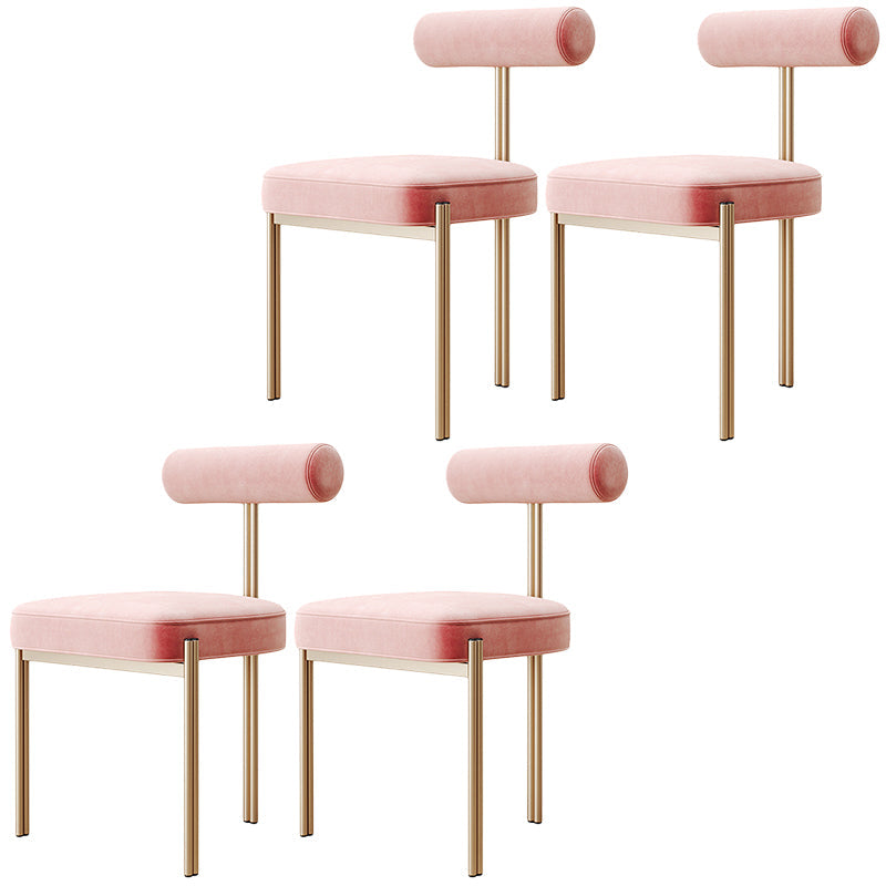Glam – chaise de salle à manger en velours, mobilier d'appoint à dossier ouvert, finition mate pour l'intérieur