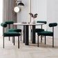 Glam – chaise de salle à manger en velours, mobilier d'appoint à dossier ouvert, finition mate pour l'intérieur