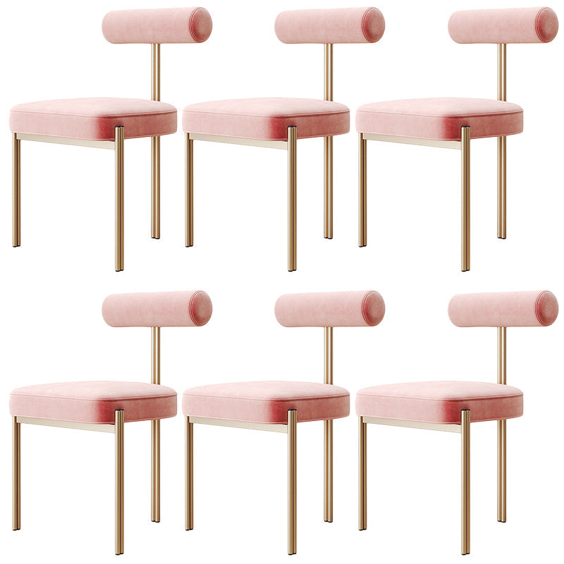 Glam – chaise de salle à manger en velours, mobilier d'appoint à dossier ouvert, finition mate pour l'intérieur