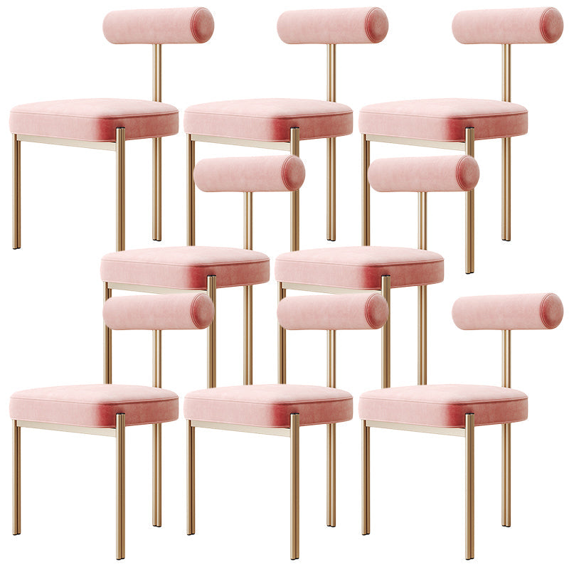 Glam – chaise de salle à manger en velours, mobilier d'appoint à dossier ouvert, finition mate pour l'intérieur