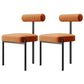 Glam – chaise de salle à manger en velours, mobilier d'appoint à dossier ouvert, finition mate pour l'intérieur