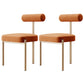 Glam – chaise de salle à manger en velours, mobilier d'appoint à dossier ouvert, finition mate pour l'intérieur