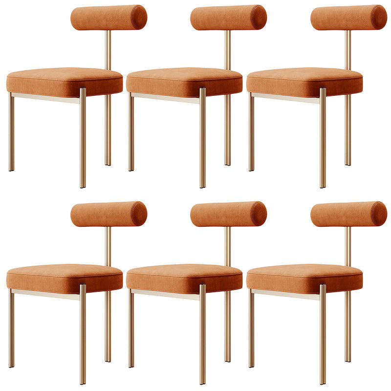 Glam – chaise de salle à manger en velours, mobilier d'appoint à dossier ouvert, finition mate pour l'intérieur