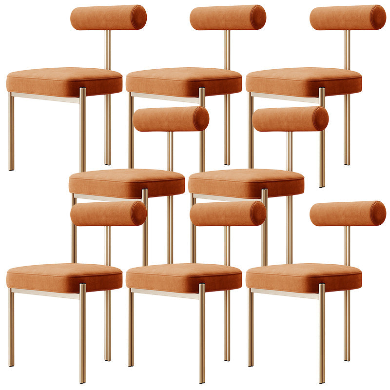 Glam – chaise de salle à manger en velours, mobilier d'appoint à dossier ouvert, finition mate pour l'intérieur